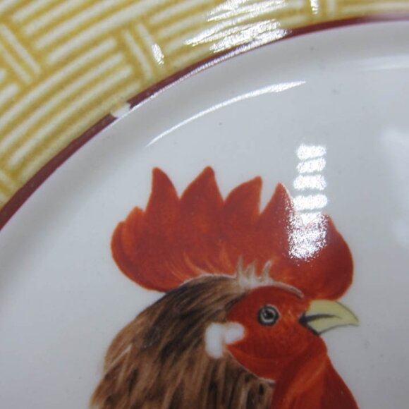 NEW 2 Niderviller France Cour Normande Rooster Farm Animal 8.5-Inch Salad Plates - Picture 4 of 5